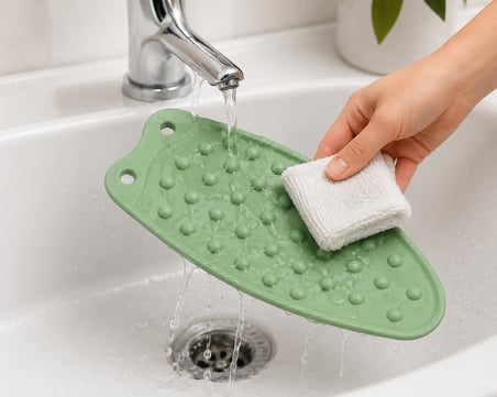 Isıya Dayanıklı Silikon Ütü Pedi – Yanmaz Kaymaz Ütü Altlığı, Çift Taraflı Kullanım, Ütü Masası Koruyucu