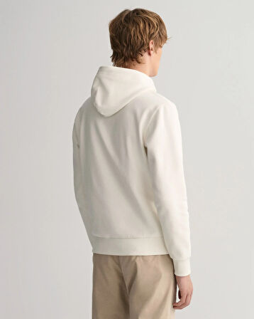Erkek Regular Fit Kapüşonlu Logolu Sweatshirt-Bej | M