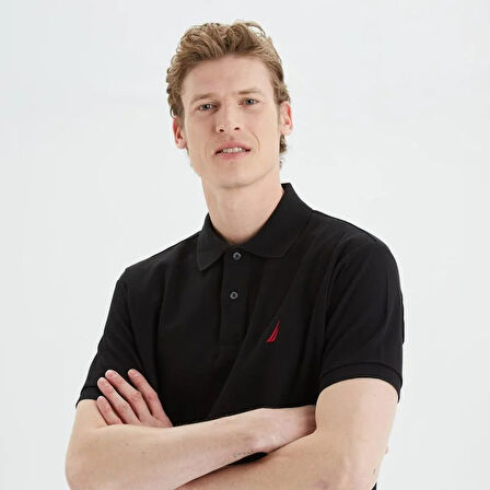 Erkek Nautica Classic Fit Kısa Kollu Polo - Siyah | XS