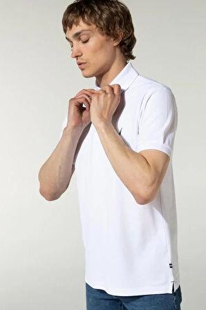 Erkek Nautica Classic Fit Kısa Kollu Polo - Beyaz | XS