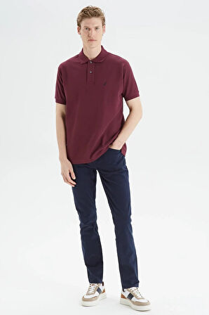 Erkek Nautica Classic Fit Kısa Kollu Polo - Bordo | XS