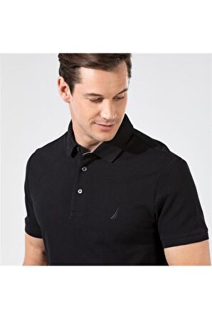 Erkek Siyah Slım Fıt Polo