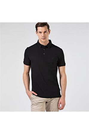 Erkek Siyah Slım Fıt Polo