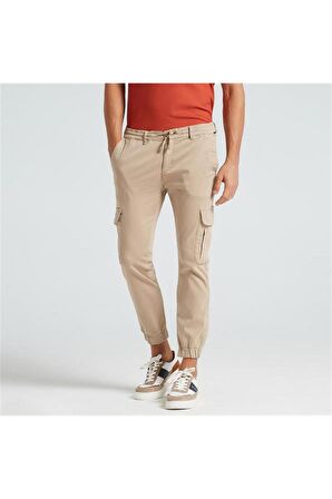 Erkek Bej Jogger Pantolon