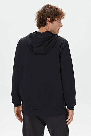 Erkek Nautica Standart Fit Kapüşonlu Sweatshirt - Siyah | XS