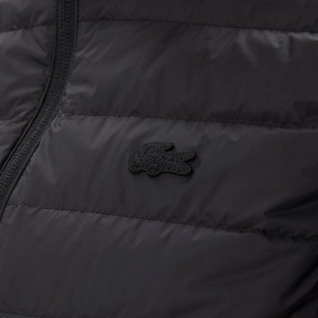Lacoste Kadın Dik Yaka Kapitone Siyah Yelek