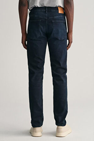 Erkek Extra Slim Fit Orta Bel Jean Pantolon - Koyu Lacivert | 36/32
