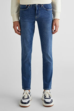 Erkek Extra Slim Fit Jean Pantolon - Mavi | 34/32