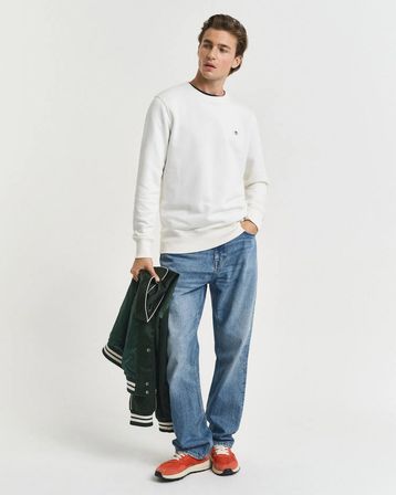 Gant Erkek Krem Regular Fit Sweatshirt