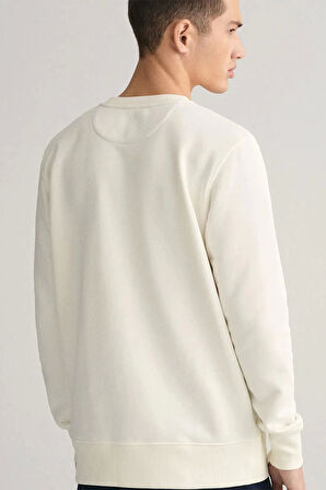 Gant Erkek Krem Regular Fit Sweatshirt