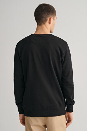 Erkek Bisiklet Yaka Sweatshirt - Siyah | L