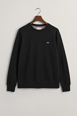 Erkek Bisiklet Yaka Sweatshirt - Siyah | L