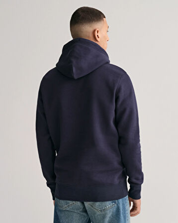 Erkek Regular Fit Kapüşonlu Sweatshirt-Lacivert  | S