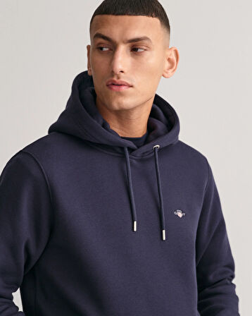 Erkek Regular Fit Kapüşonlu Sweatshirt-Lacivert  | XXL