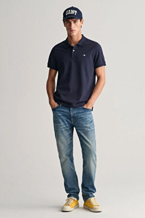 Erkek Regular Fit Polo T-Shirt - Lacivert  | M