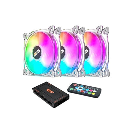 DF CF8 Pro A-RGB 3x12CM Fan Kit (3’lü) + Kontrolcü + Kumanda