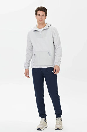 Erkek Standart Fit Kapüşonlu Sweatshirt - Gri | XS