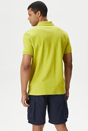 Erkek Classic Fit Kısa Kollu Polo T-Shirt - Yeşil | M