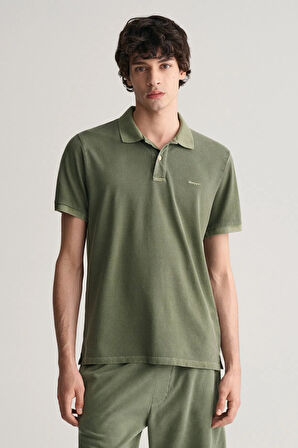 Erkek Regular Fit Logolu Polo T-Shirt - Haki | XXL