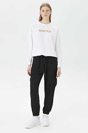 Kadın Nautica Relaxed Fit Pantolon - Siyah | L