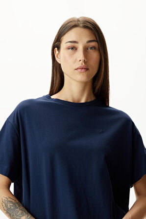 Kadın Relaxed Fit T-Shirt - Lacivert | M