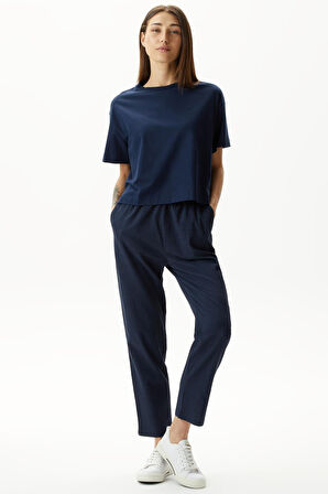 Kadın Relaxed Fit T-Shirt - Lacivert | M