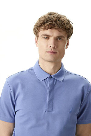 Erkek Slim Fit Polo T-Shirt - Mavi | XL