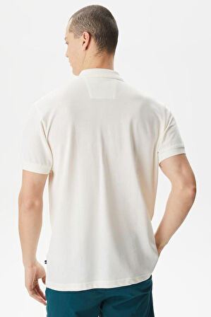 Erkek Classic Fit Polo T-Shirt - Ekru | XL
