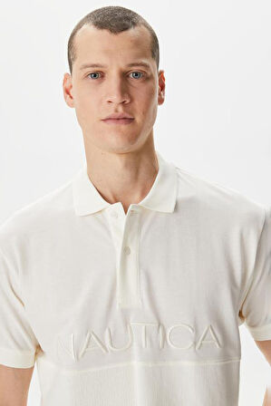 Erkek Classic Fit Polo T-Shirt - Ekru | XL
