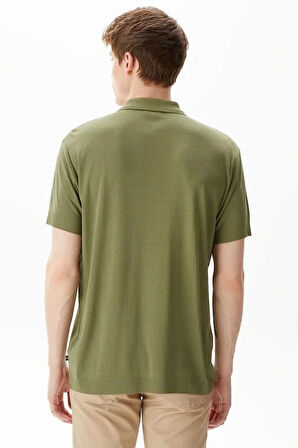 Erkek Classic Fit Kısa Kollu Polo - Yeşil | M