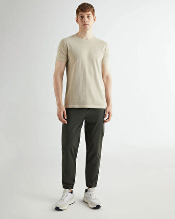 Erkek GANT Slim Fit Bisiklet Yaka T-shirt - Bej  | XL