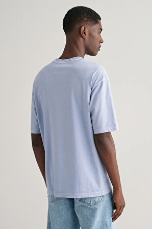 Erkek Gant Relaxed Fit Bisiklet Yaka Logolu T-shirt - Mavi  | M