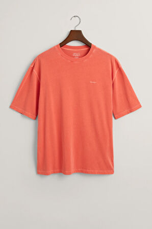 Erkek GANT Relaxed Fit Bisiklet Yaka Logolu T-shirt - Turuncu  | L