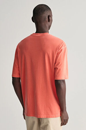 Erkek GANT Relaxed Fit Bisiklet Yaka Logolu T-shirt - Turuncu  | L