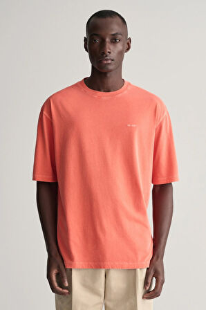 Erkek GANT Relaxed Fit Bisiklet Yaka Logolu T-shirt - Turuncu  | L