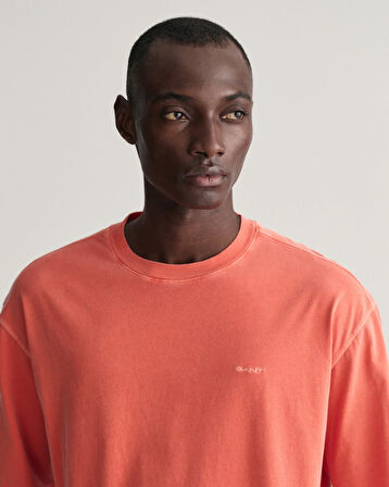 Erkek GANT Relaxed Fit Bisiklet Yaka Logolu T-shirt - Turuncu  | L