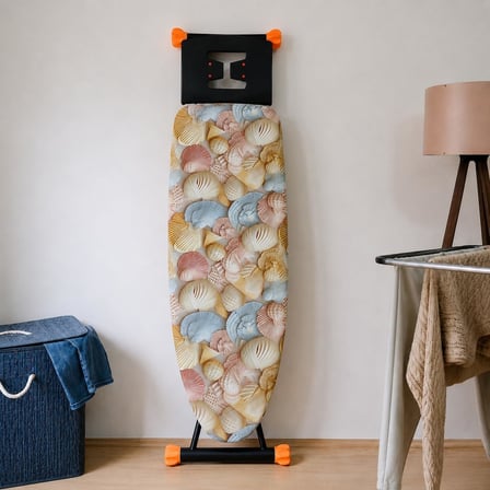 5D Özel Kumaş Keçeli Ütü Masası Kılıfı Masaya göre ayarlanabilir İpli Stoperli 55x140cm DENİZ KABUĞU