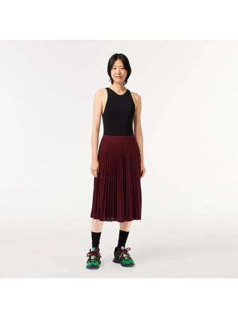 Lacoste Kadın Loose Fit Bordo Etek