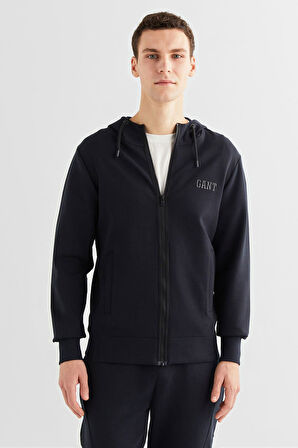 Erkek Relaxed Fit Kapüşonlu Logolu Sweatshirt - Siyah  | XL