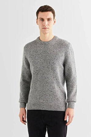 Gant Erkek   Gri Regular Fit Bisiklet Yaka Kazak