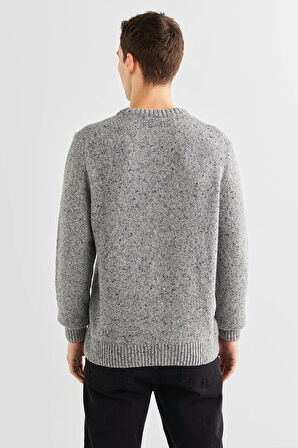 Gant Erkek   Gri Regular Fit Bisiklet Yaka Kazak