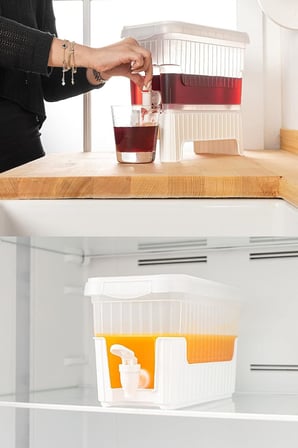 Buzdolabı Sebili, 4L Buzdolabı Sebi, Musluklu Buzdolabı Sebili, Limonta, Vişne Suyu, Buzdolabı Su Sebili