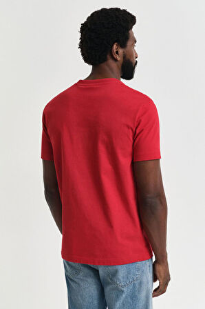 Erkek Embossed T-Shirt - Kırmızı | XL