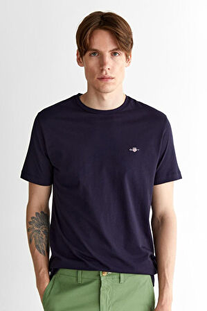 Erkek Regular Fit Bisiklet Yaka T-Shirt - Lacivert | L