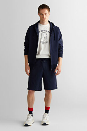 Erkek Regular Fit Kapüşonlu Sweatshirt - Lacivert | M