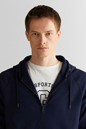 Erkek Regular Fit Kapüşonlu Sweatshirt - Lacivert | M