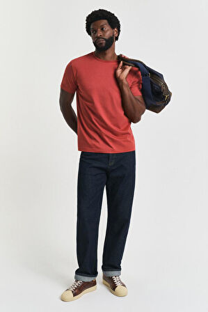 Erkek Regular Fit Bisiklet Yaka T-Shirt - Kırmızı  | M