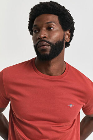 Erkek Regular Fit Bisiklet Yaka T-Shirt - Kırmızı  | M