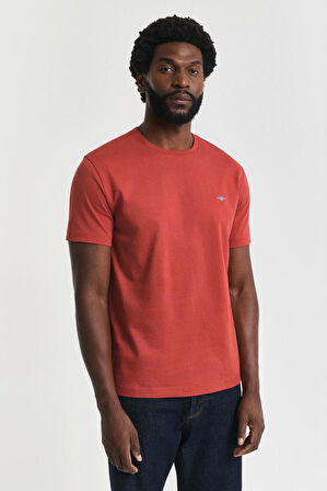 Erkek Regular Fit Bisiklet Yaka T-Shirt - Kırmızı  | S