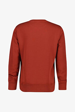 Erkek Regular Fit Bisiklet Yaka Sweatshirt - Kırmızı | M